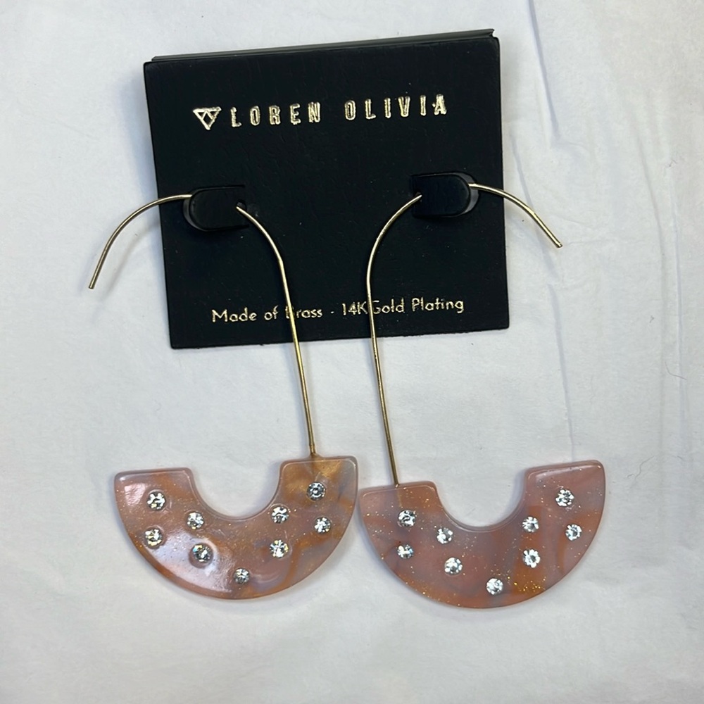Glitter Acrylic Hook Earrings